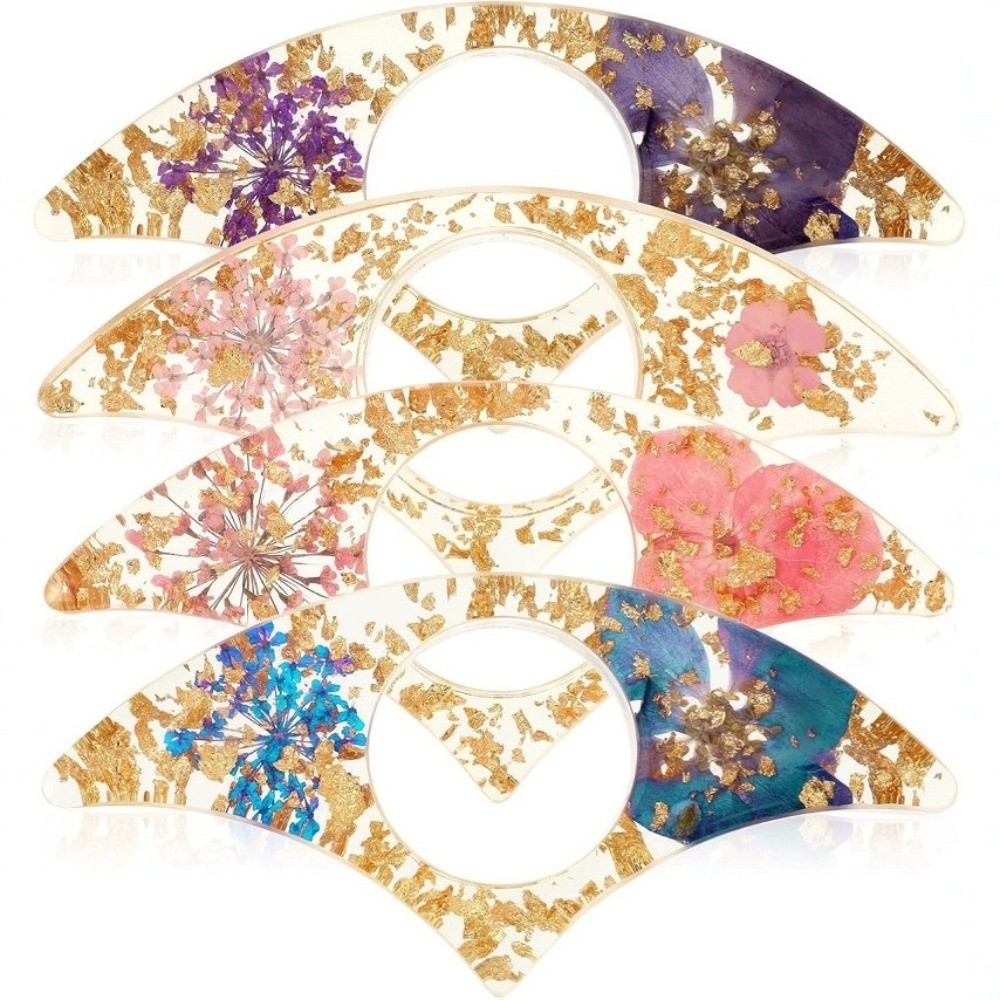 4 قطعة هدية مجففة زهرة الراتنج - مراجعة Dried Flower Bookmark وسعره